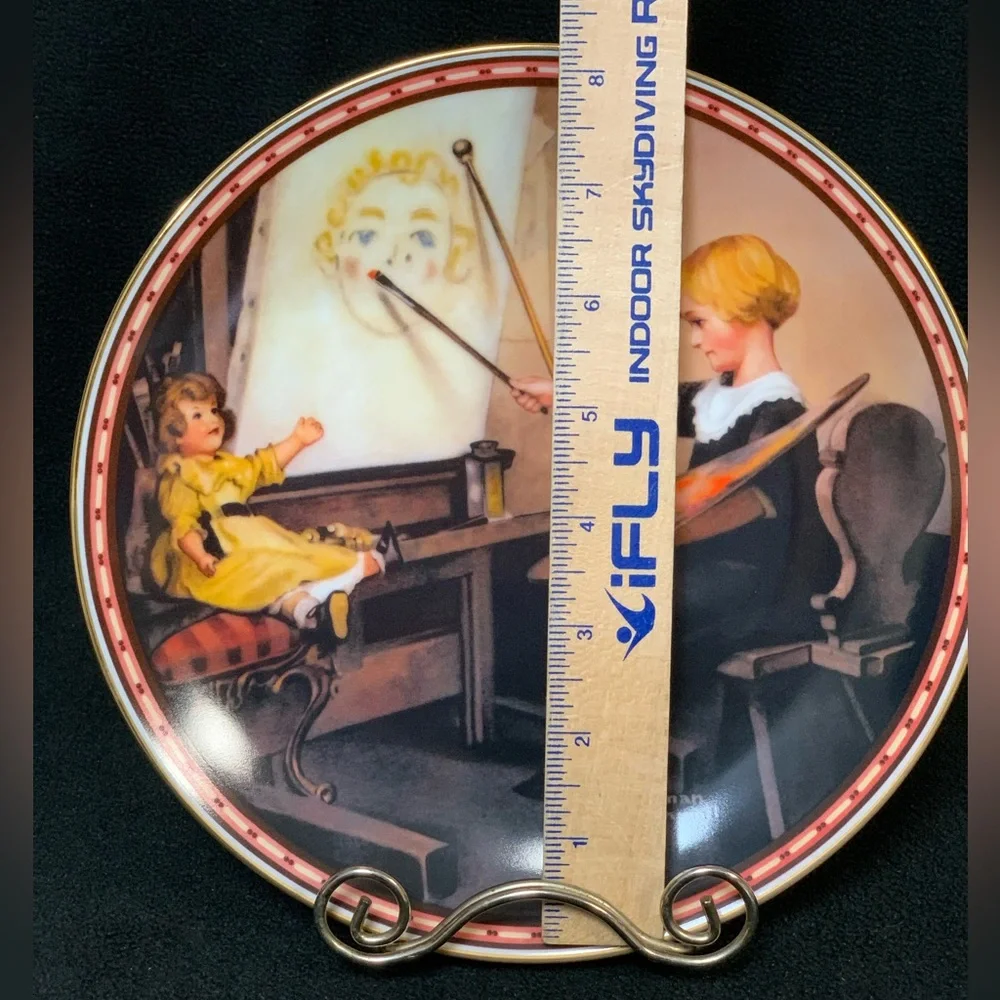 Vintage KNOWLES Norman Rockwell 1987 Serious Business Collector Plate Home Deco
